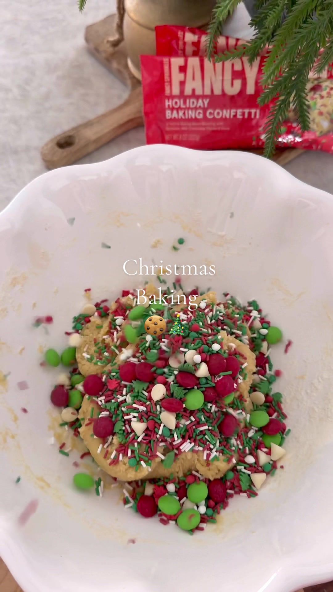 TikTok post by @rosannagray150 for Fancy Sprinkles. Caption reads: [...] cookies got a festive upgrade with @Fancy....