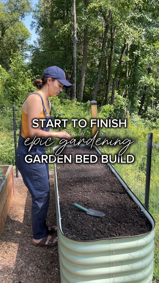 Instagram post by @itskasierae for Epic Gardening. Caption reads: [...] the Birdies Raised Garden Bed from....