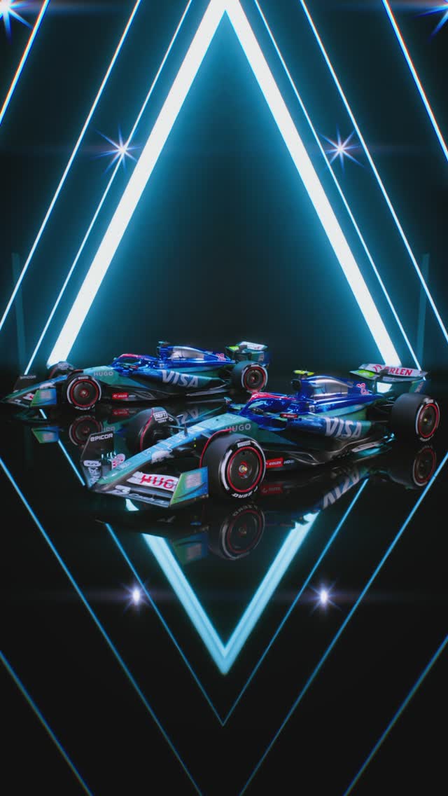 Instagram post by @liamlawson30 for Cash App. Caption reads: Adding some glitter to the grid ✨

#F1 #VCARB....