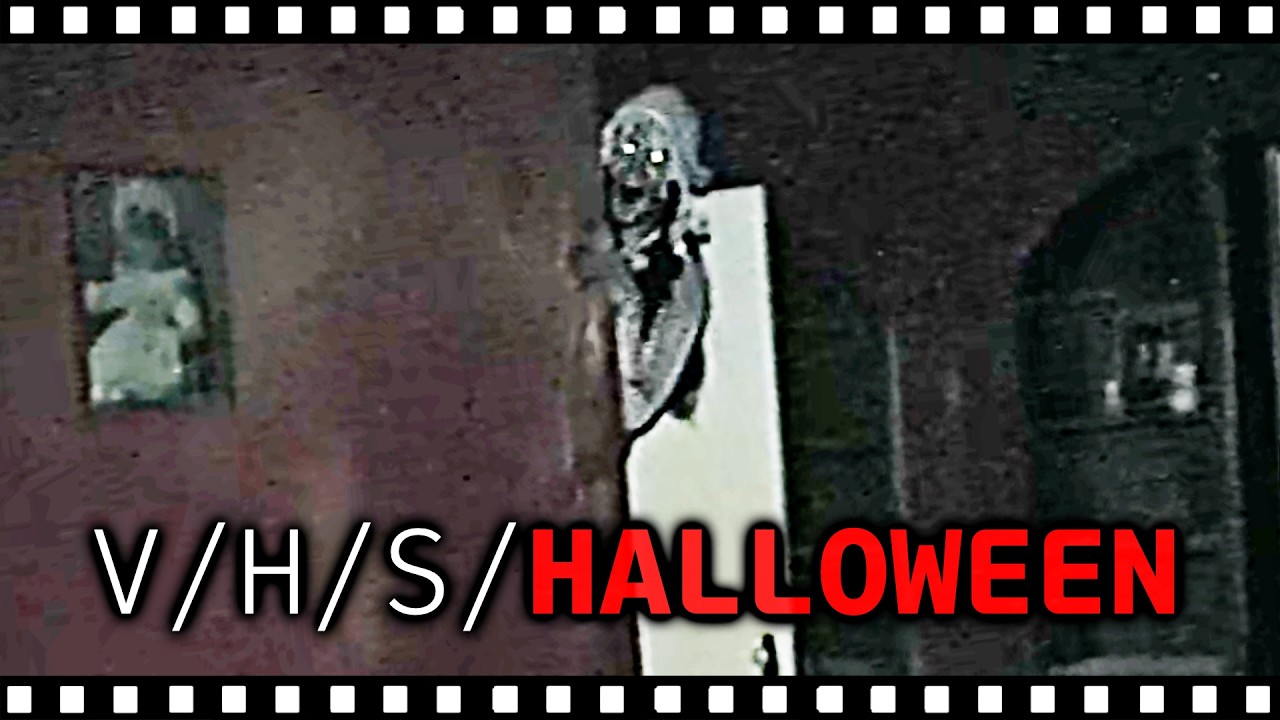 YouTube post by @RyanHollinger for Vessi. Caption reads: The Disturbing Horror of VHS HALLOWEEN Explained.