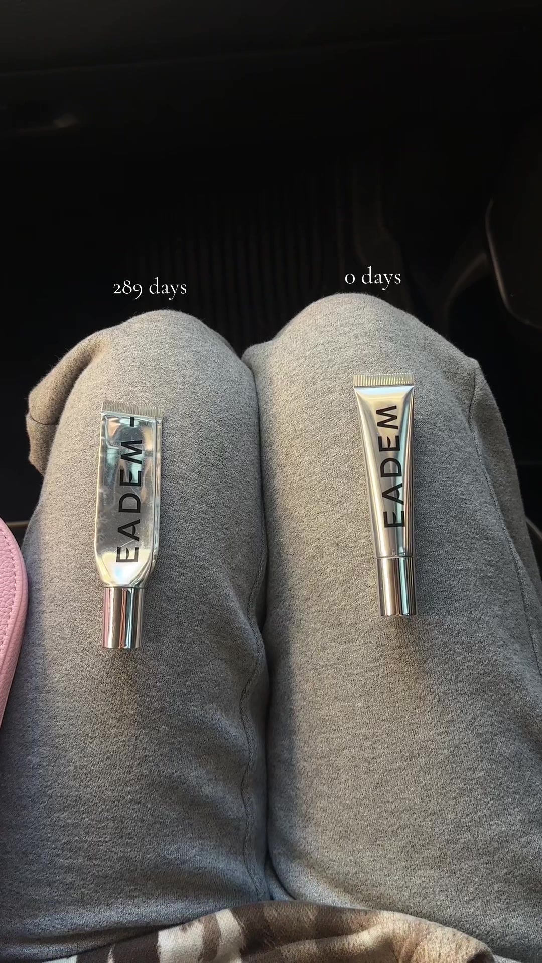TikTok post by @vivianamorreno for Eadem. Caption reads: [...] #girltok #girlthings #lipbalm @EADEM.