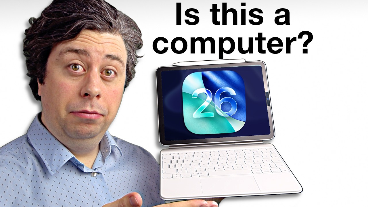 YouTube post by @SAMTIME for Paperlike. Caption reads: Can the iPad REALLY Replace Your Laptop Now?.
