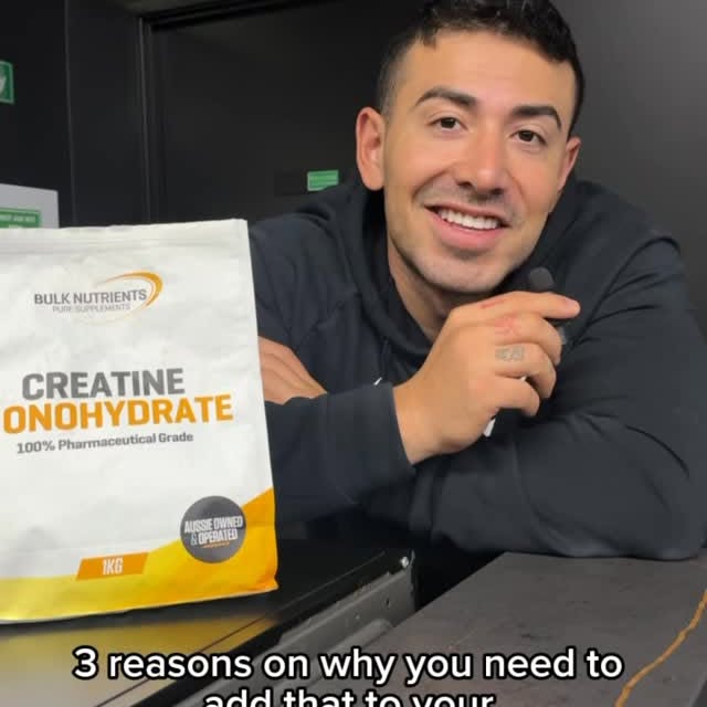 Instagram post by @jonocastanoacero for Bulk Nutrients. Caption reads: Creatine has been a game-changer for my strength,....