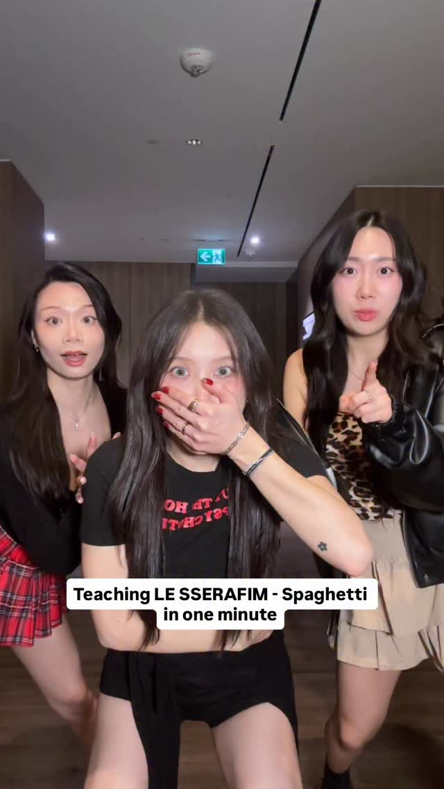 Instagram post by @letsjustseaofficial for Patreon. Caption reads: [Angela🐰] Le Sserafim - Spaghetti Mirrored Dance....