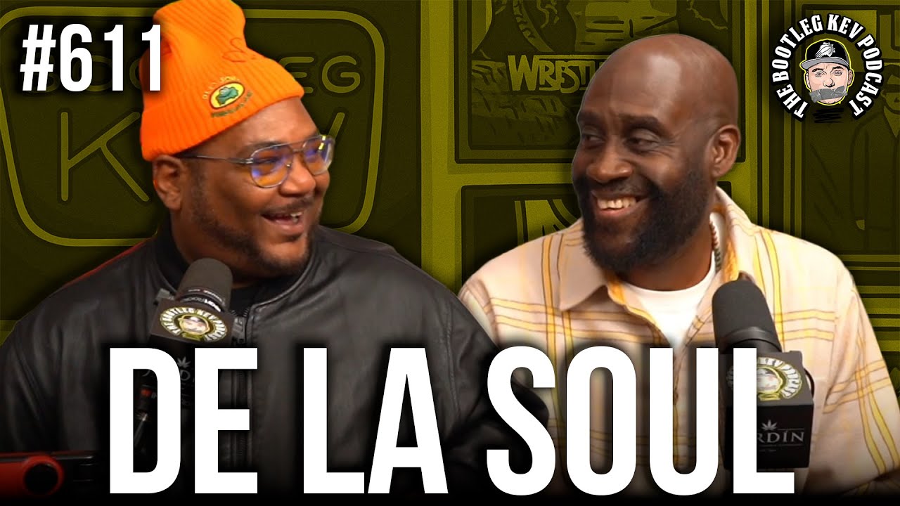 YouTube post by @BootlegKev for Jardin Las Vegas. Caption reads: De La Soul Talk New Album, Remembering Trugoy the....