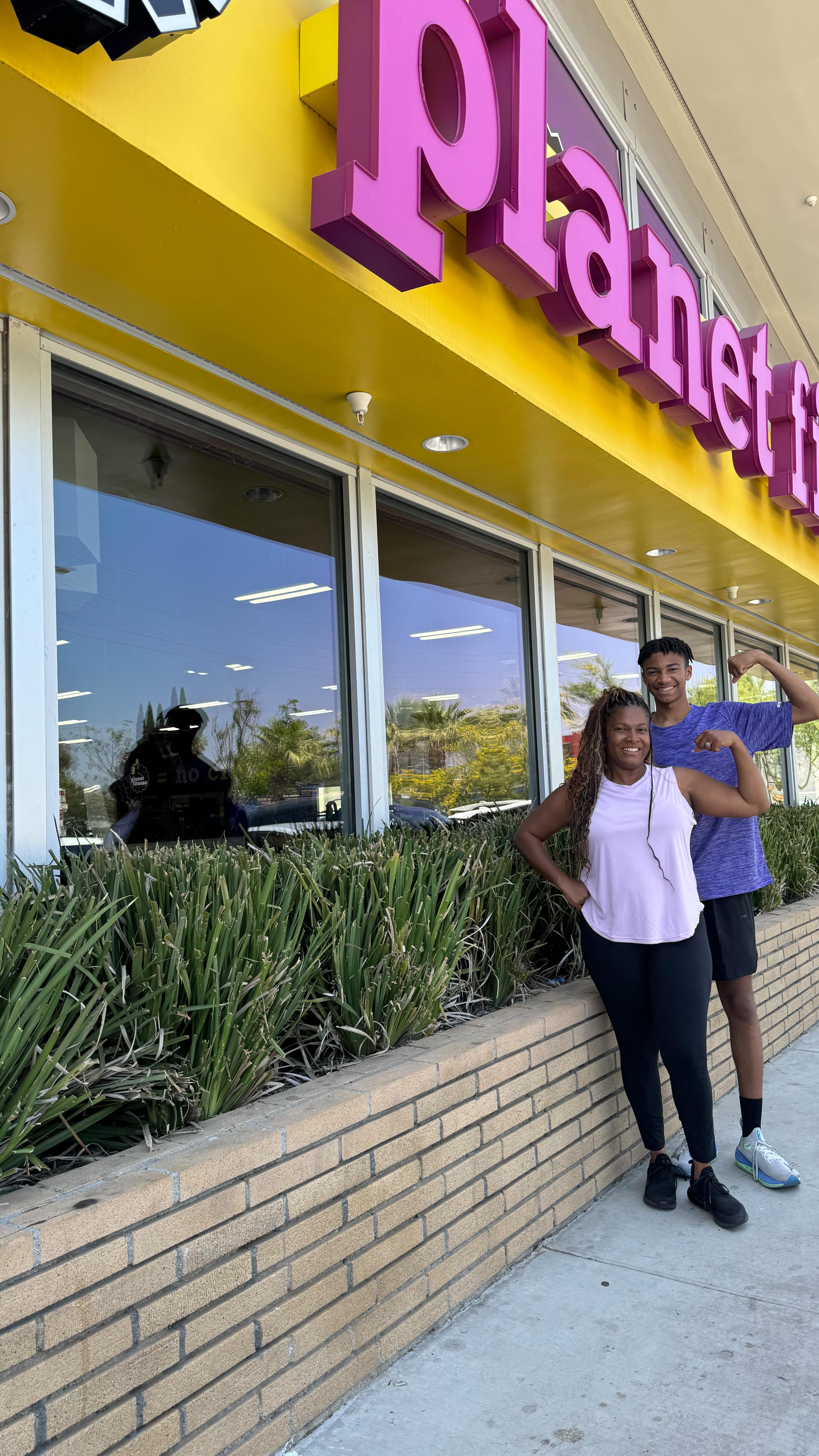 Instagram post by @thatchickangel for Planet Fitness. Caption reads: #AD You don’t know what to do with your teen this....