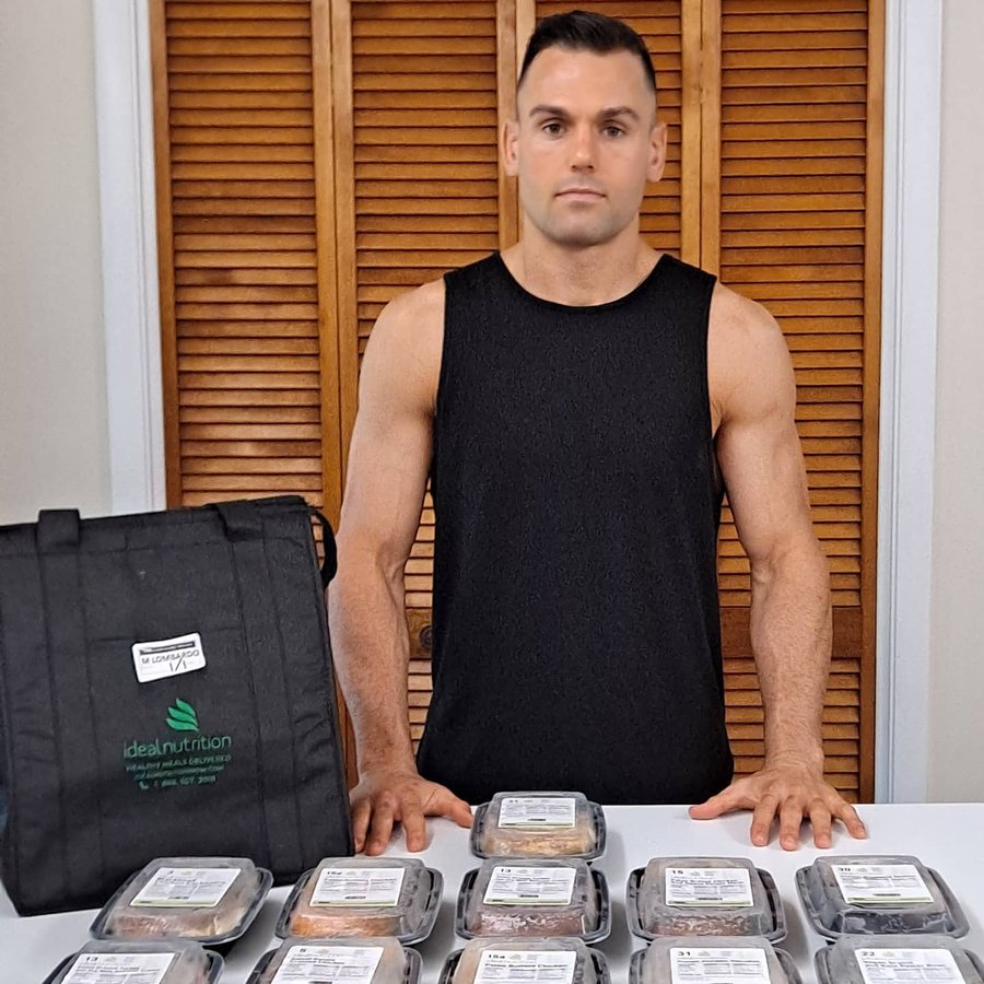 Instagram post by @michaelvlombardo for Ideal Nutrition. Caption reads: I'm excited to announce my new partnership with....