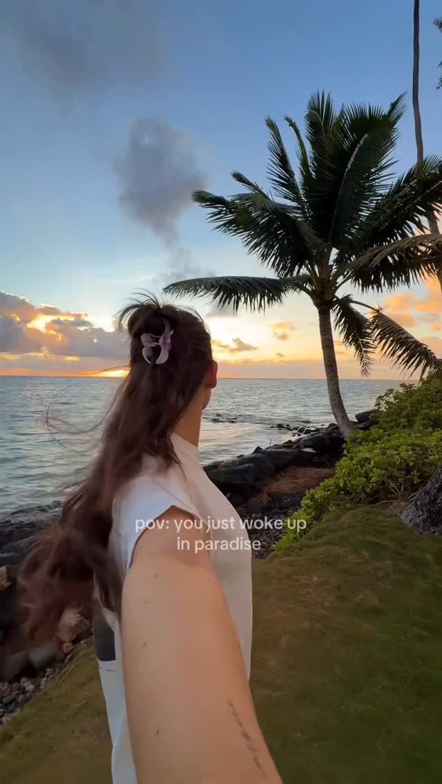 Instagram post by @denixsto for PURELEI. Caption reads: Unreal 🌺🏝️🥹 

#hawaii #travel #paradise #beach....