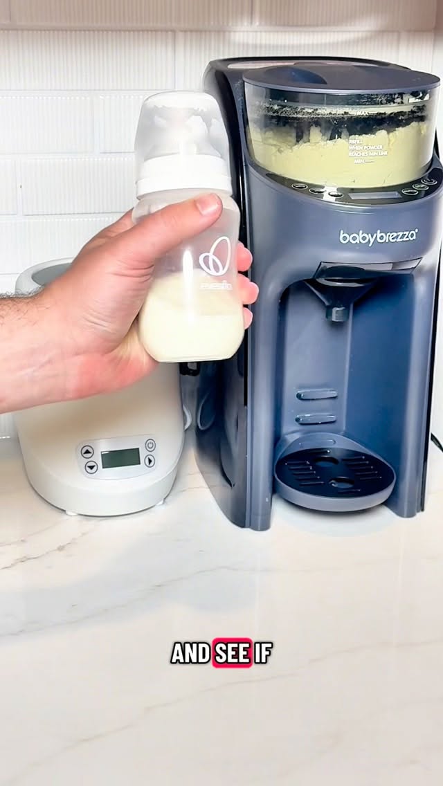 Instagram post by @simplythejordans for Baby Brezza. Caption reads: #ad We’ve tried plenty of bottle warmers… but this....