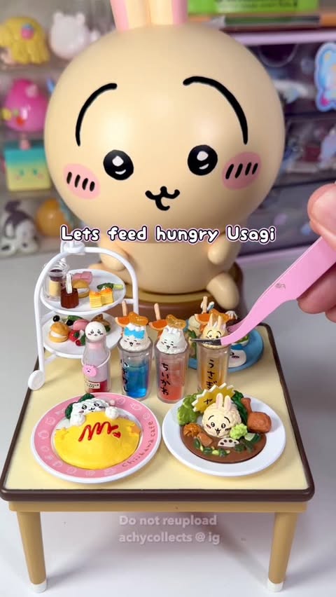Instagram post by @achycollects for Martube Gift. Caption reads: Lets feed big usagi✨ 
its a usagi bluetooth....