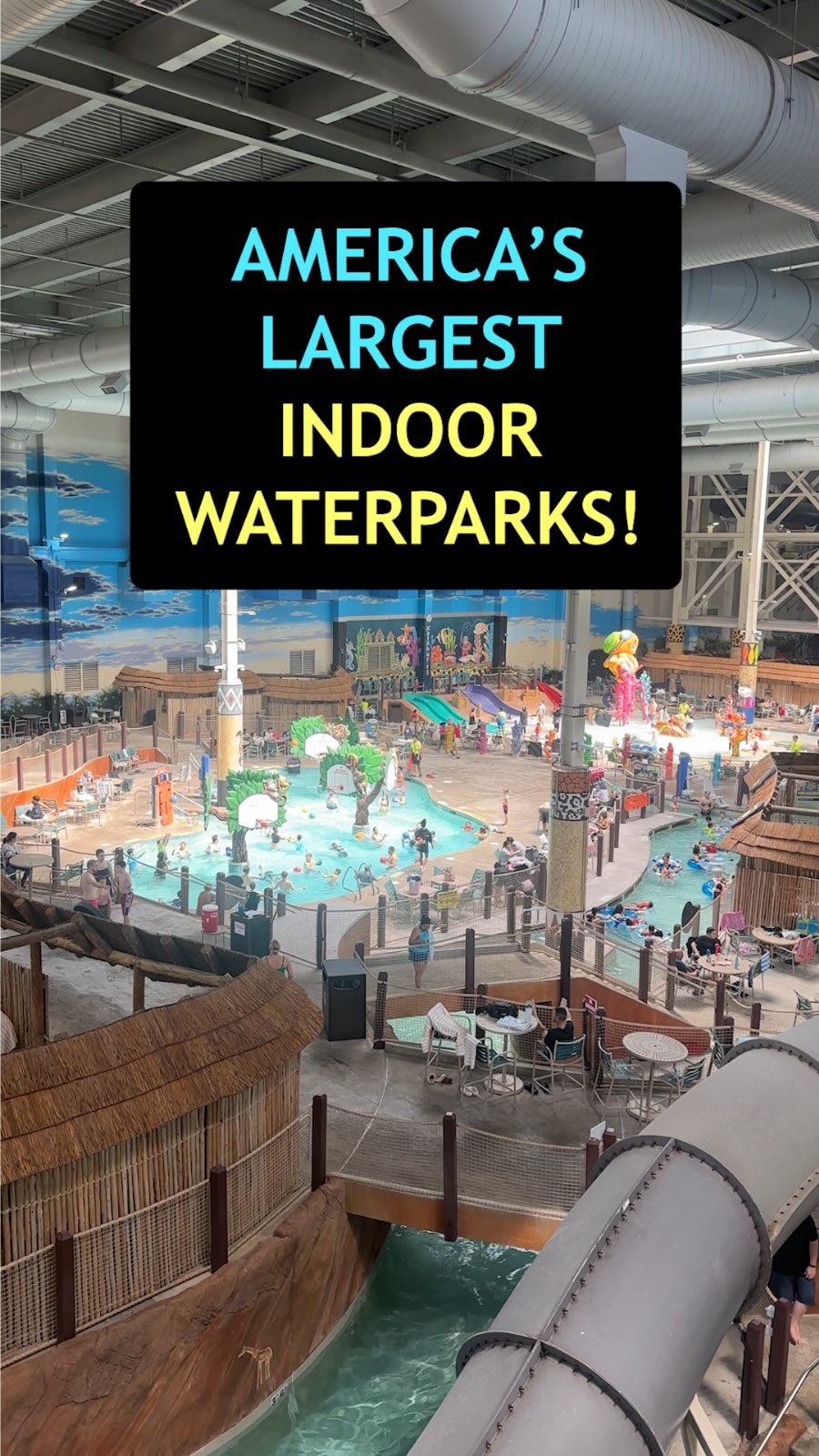 Instagram post by @here.be.barr for Kalahari Resorts. Caption reads: Only 2 Hours from NYC @kalahariresorts in the....