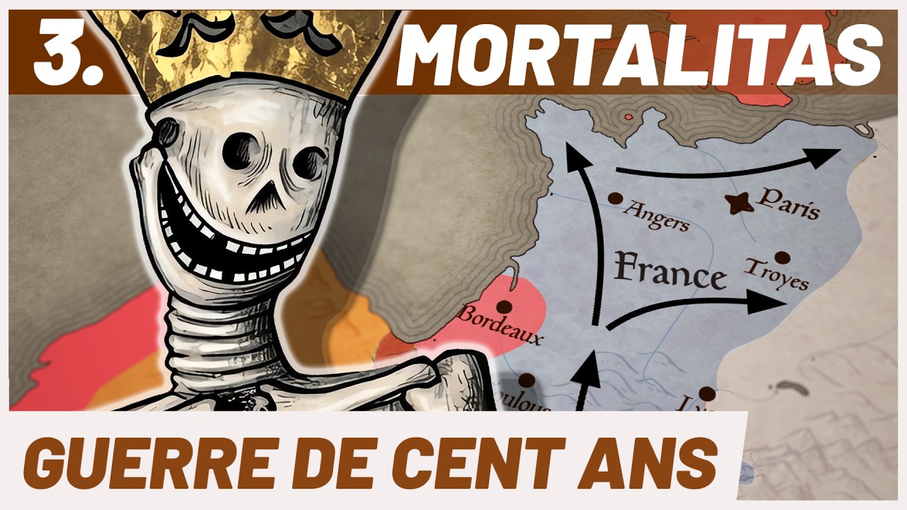 YouTube post by @BataillesdeFrance for Motion Array. Caption reads: The BLACK DEATH and the Knight King | Poitiers....