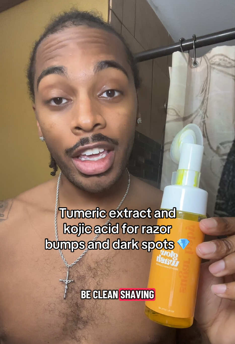 TikTok post by @jaycrushalot for Sugar Baby Care. Caption reads: @SugarBabySkincare glow wash does wonders for dark....