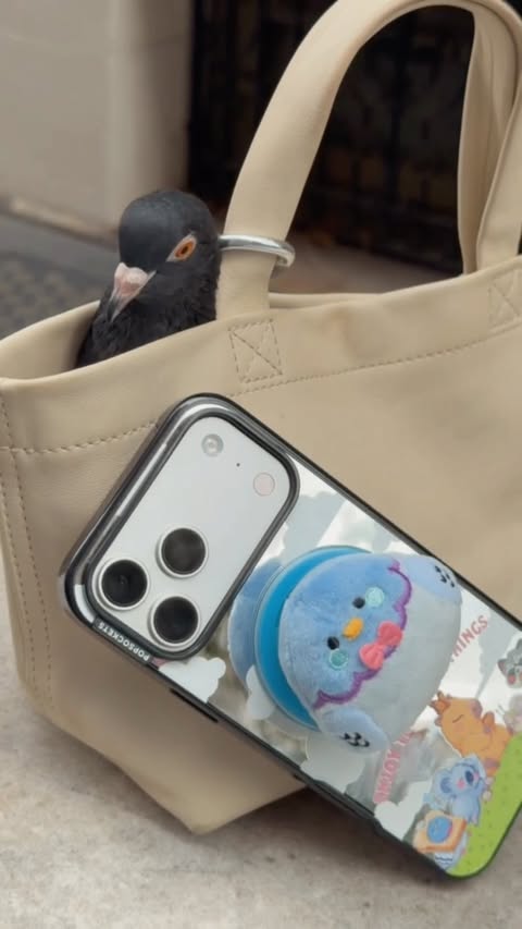 Instagram post by @abby.jardine for PopSockets. Caption reads: It’s the littlest things (Pidge and @popsockets....