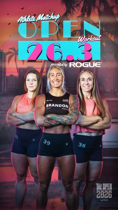 Instagram post by @arielleloewen for CrossFit. Caption reads: [...] and final live announcement of the 2026....