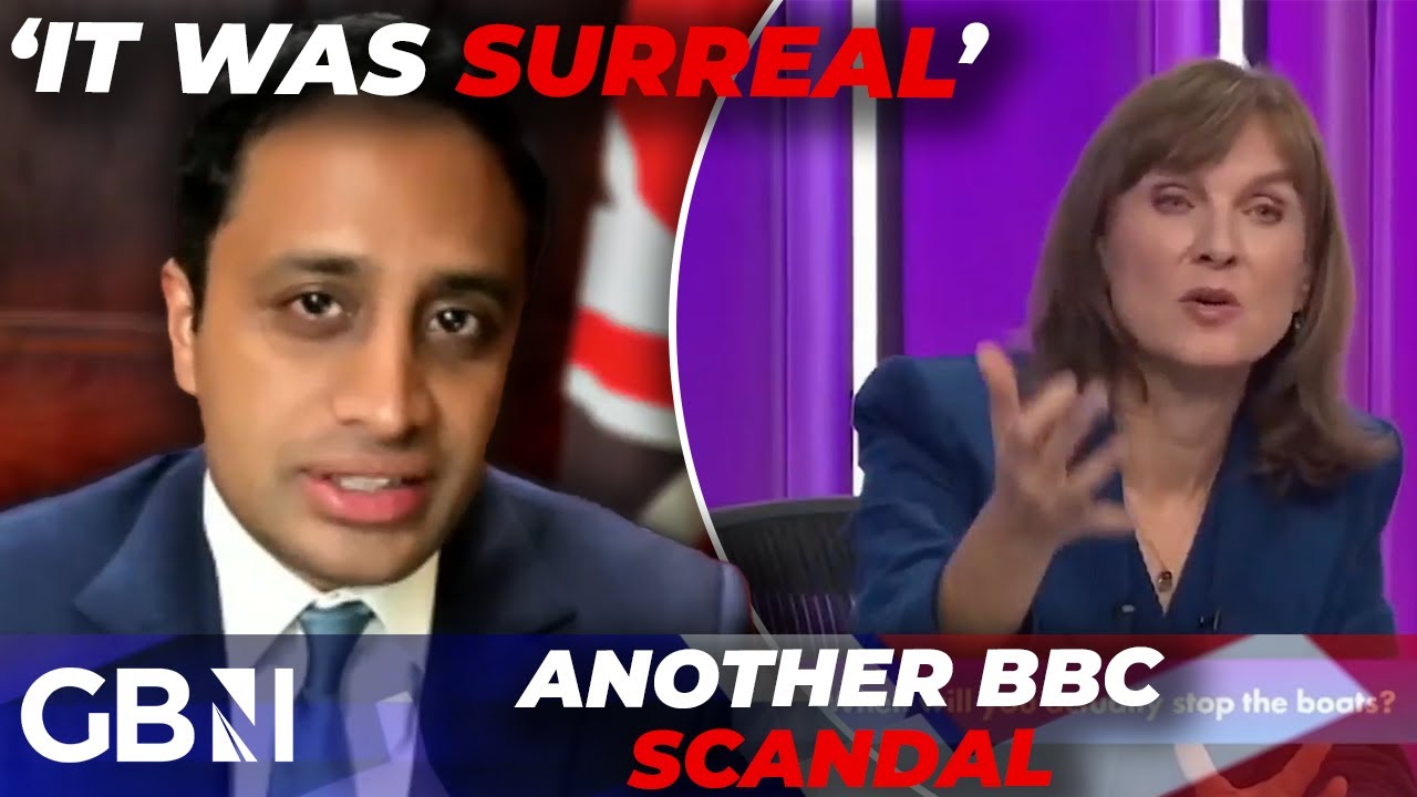 YouTube post by @GBNewsOnline for ExpressVPN. Caption reads: BREAKING: BBC PLANT illegal migrants into Question....