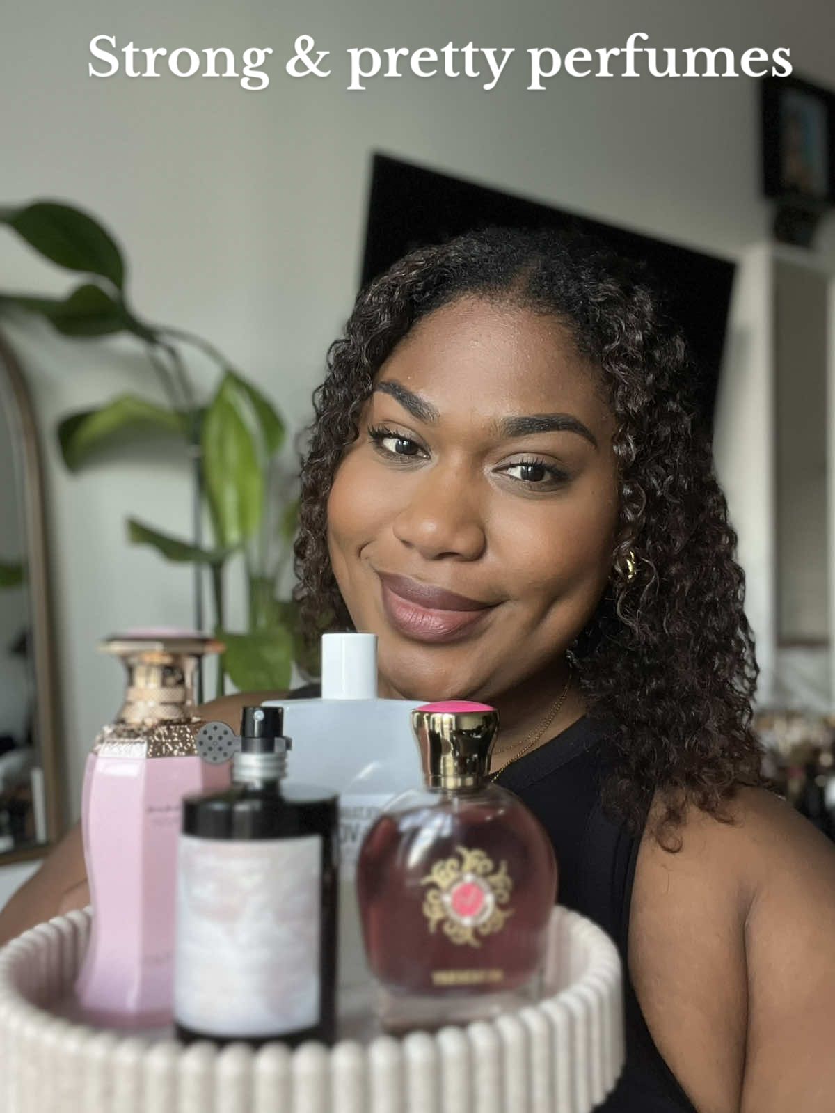 TikTok post by @smelllikestuart for Commodity Fragrances. Caption reads: Strong perfumes that still give Pretty Girl 🩷....