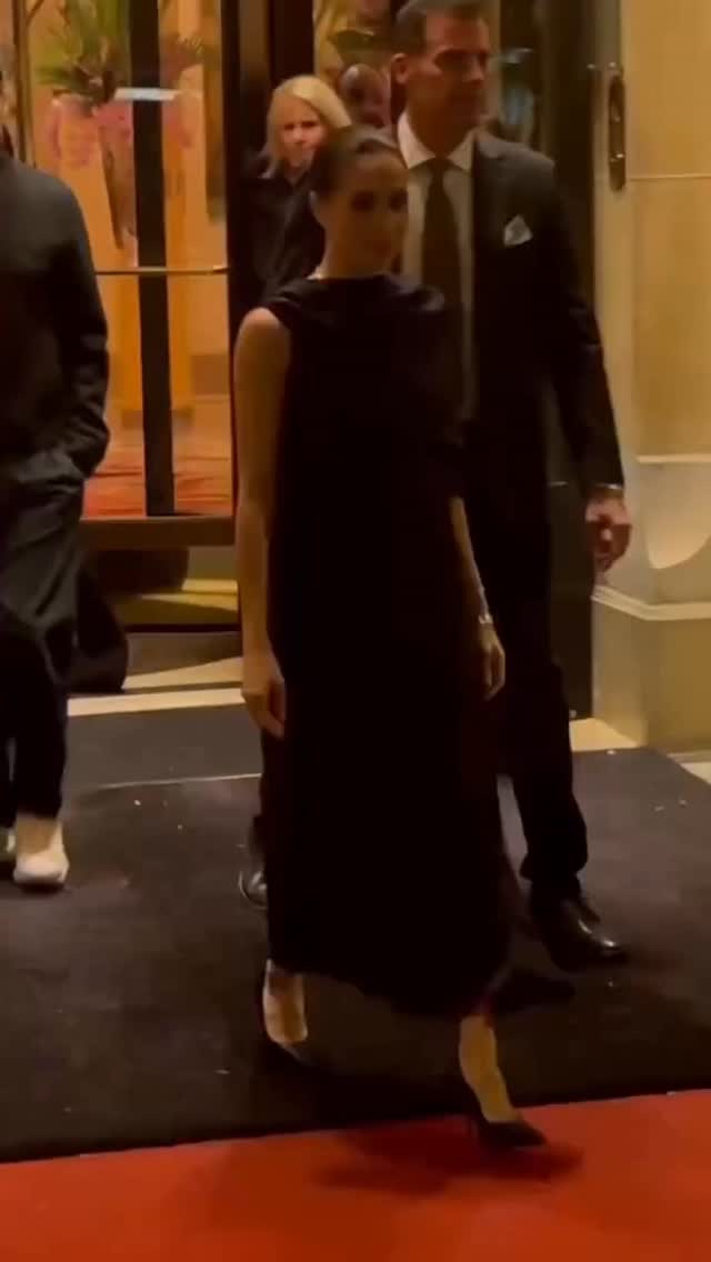 Instagram post by @royalstylewatch for Balenciaga. Caption reads: #PFW The Duchess of Sussex wears a look straight....