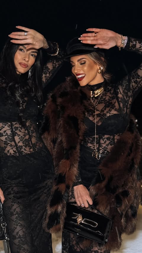 Instagram post by @andrea_kyriakou for TEZENiS. Caption reads: [...] the Goddess in the Italian Alpes ❄️....