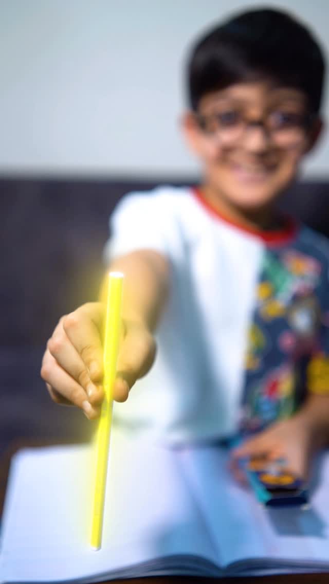 Instagram post by @puru_mum_mum for Youva stationery. Caption reads: From boring pencils that always broke, to....