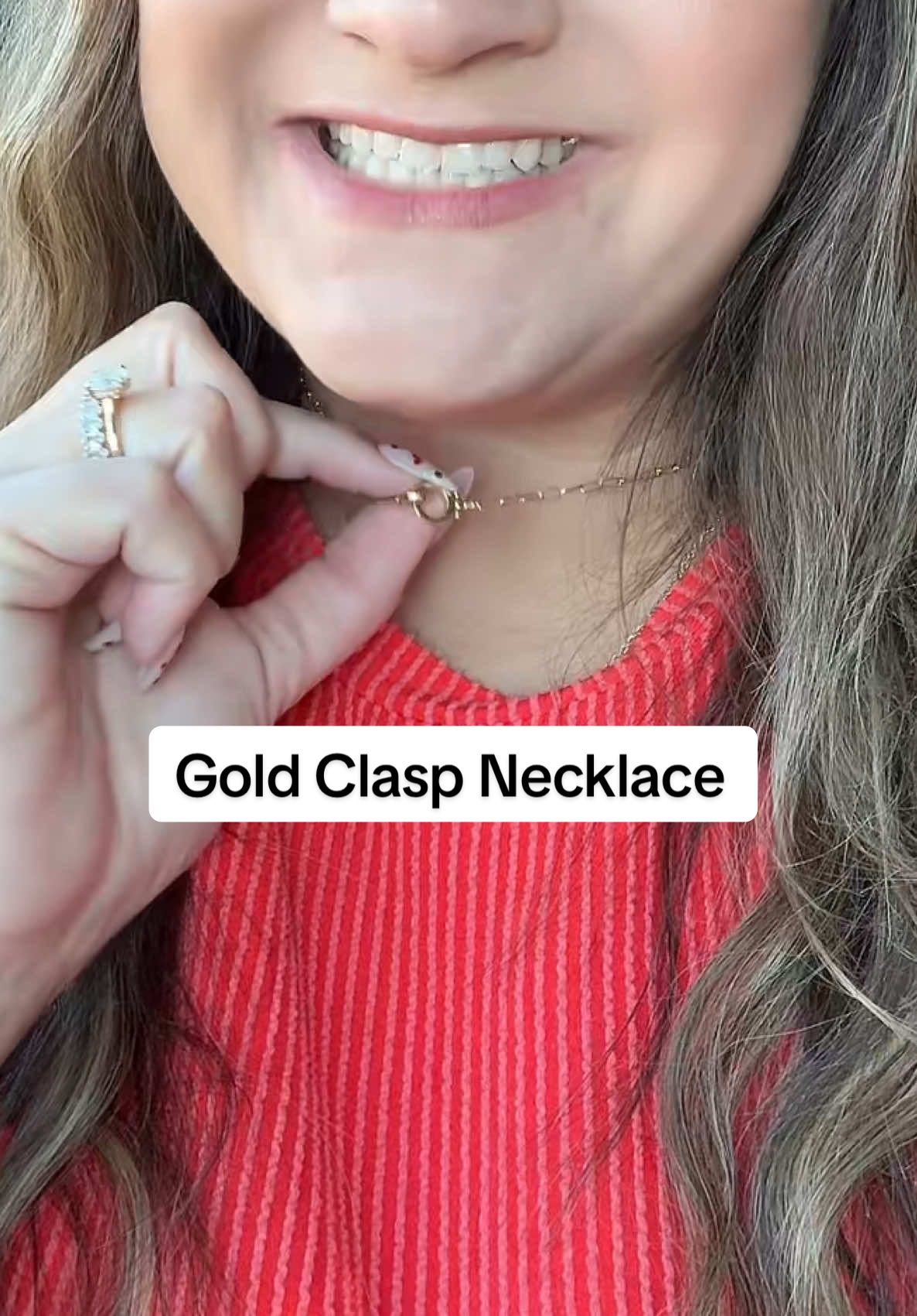 TikTok post by @chels_bing for gorjana. Caption reads: @gorjana jewelry is amazing and gorgeous! High....