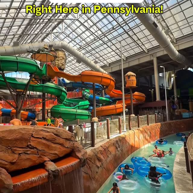 Instagram post by @purplehighways for Kalahari Resorts. Caption reads: America’s Largest Indoor Waterpark – Right Here in....