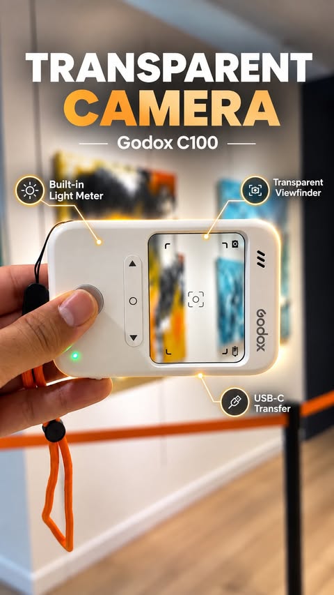 Instagram post by @hassanshaikhofficial for Godox. Caption reads: [...] the most unique cameras I’ve tried. The....