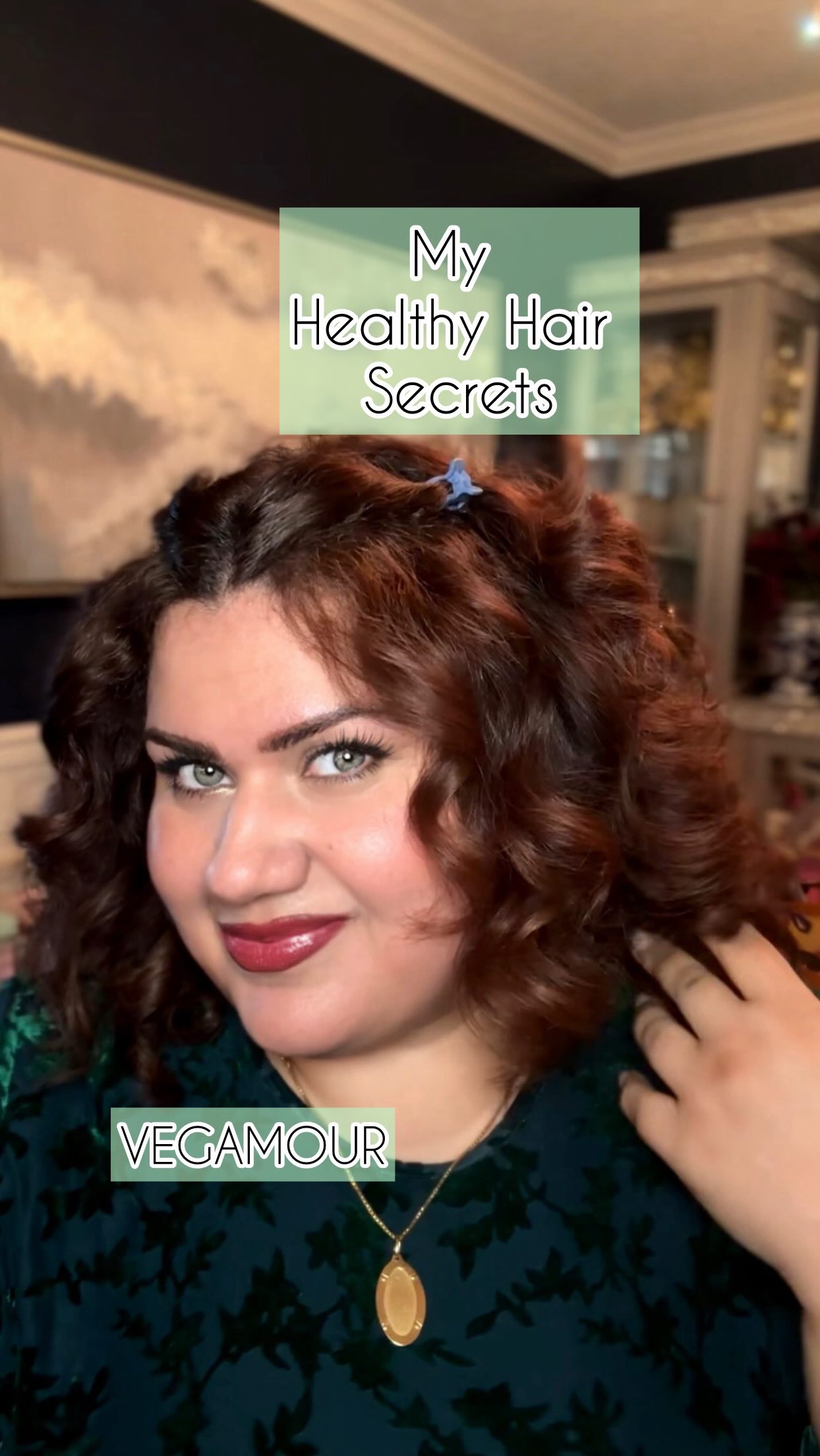 Instagram post by @hanim.hannah for VEGAMOUR. Caption reads: Do you want a healthy, voluminous, strong and....