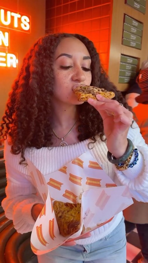 Instagram post by @prettygirlseattoo for Daiya Foods. Caption reads: Had a ball at the @daiyafoods Crustbuster event.....