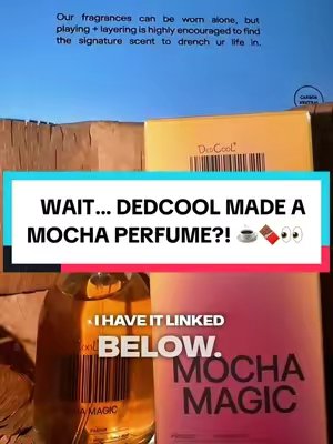 TikTok post by @fullofjoygurl for DedCool. Caption reads: Okayyy DedCool! ☕🍫✨ Mochi Magic just landed in my....