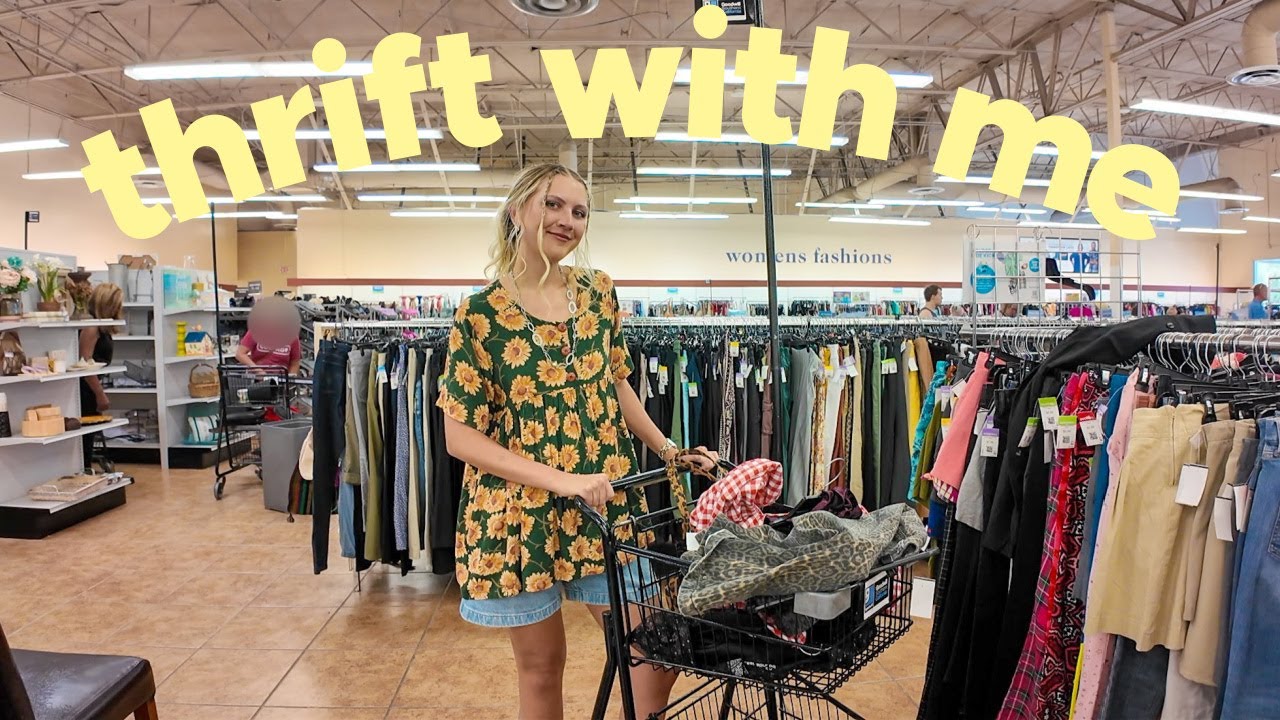YouTube post by @alexasunshine83 for etsy. Caption reads: come thrift with me in my small suburban hometown....