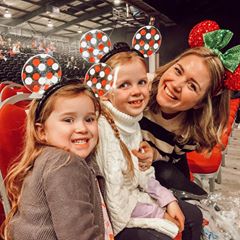 Instagram post by @mrsrmeldrum for Disney On Ice. Caption reads: WHAT a show!! We are having the best time at the....