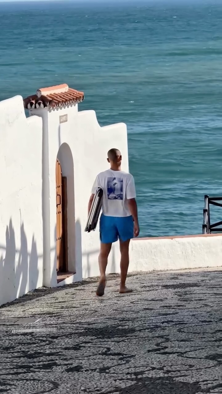 Instagram post by @jedgharbi for Nike Swim. Caption reads: Weekends by the water. 

#DiveIntoNow.