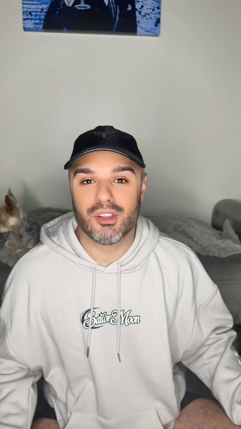 Instagram post by @peterxpanos for Burst Oral Care. Caption reads: Unbox some pr with me! 💙 #Vlog #Unboxing #PR....
