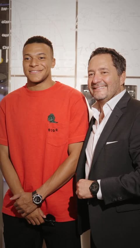 Instagram post by @julien.tornare for Hublot. Caption reads: Celebrating two decades of the Big Bang with....