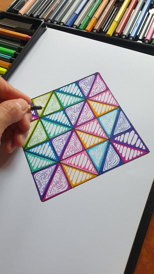 Instagram post by @lady_meli_art for STABILO. Caption reads: Drawing of the day 😊 would you try?

#stabilo....