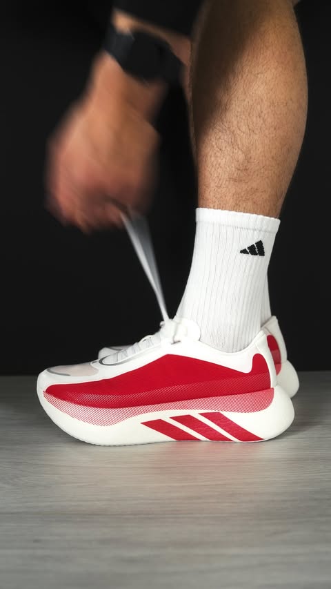 Instagram post by @danemcbeth for adidas Running. Caption reads: adidas HYPERBOOST ASMR @adidasrunning @adidasus....
