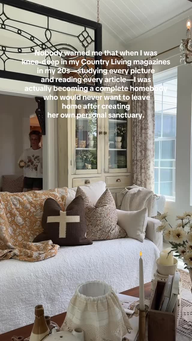 Instagram post by @debanddanelle for Country Living. Caption reads: It’s true!  I’m a homebody. 

#dailyinsta....