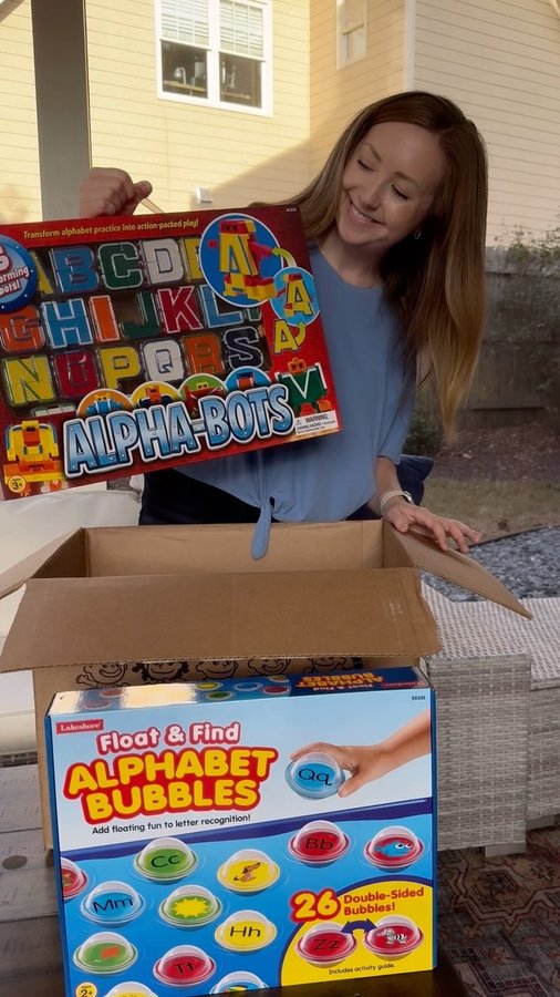 Instagram post by @schoolandthecity for Lakeshore Learning. Caption reads: How cool are these gifts from @LakeshoreLearning?!....