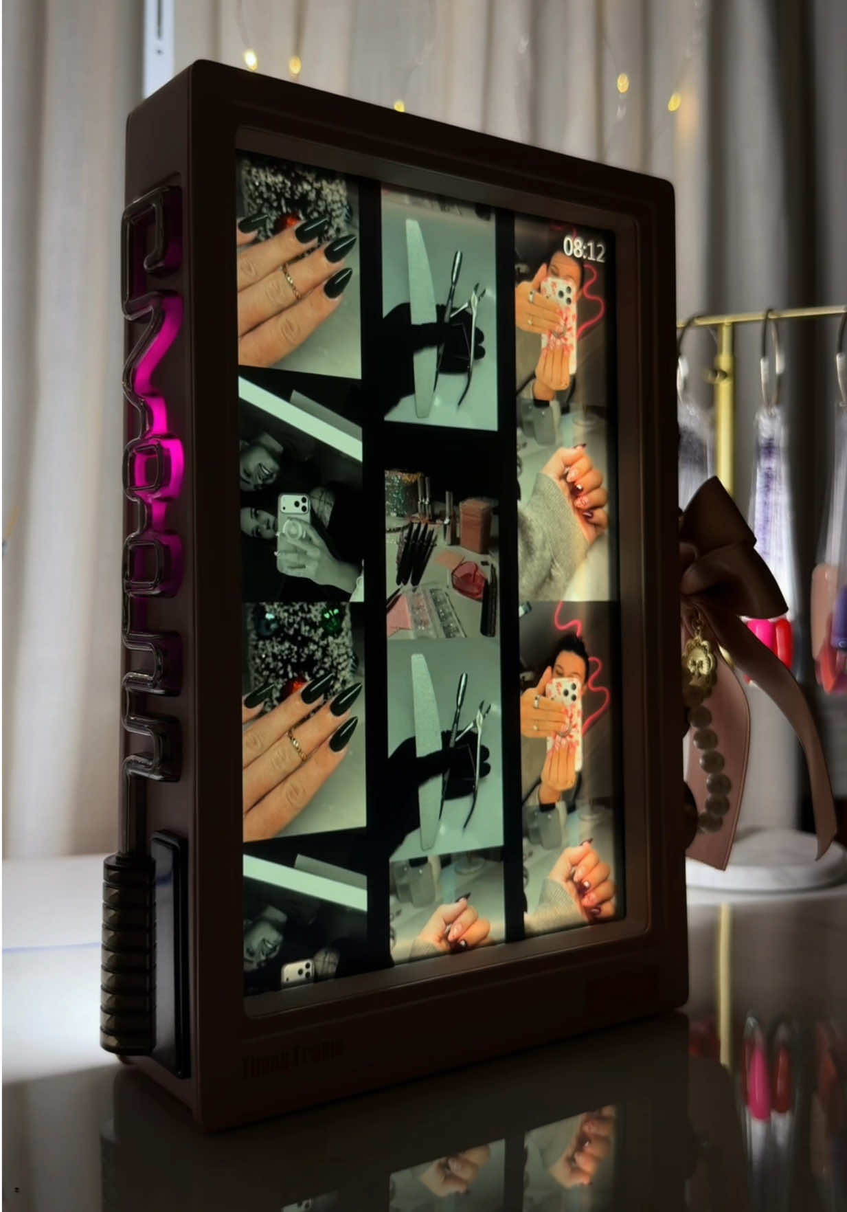 TikTok post by @klocaff for Divoom. Caption reads: divoom times frame by @Divoom ✨ hands [...].