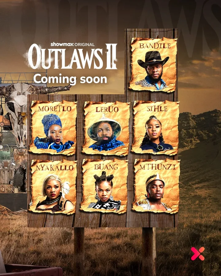 Instagram post by @mamodibe_ramodibe for Showmax. Caption reads: The cast has leveled up. ✨🔥 Blink and you’ll miss....