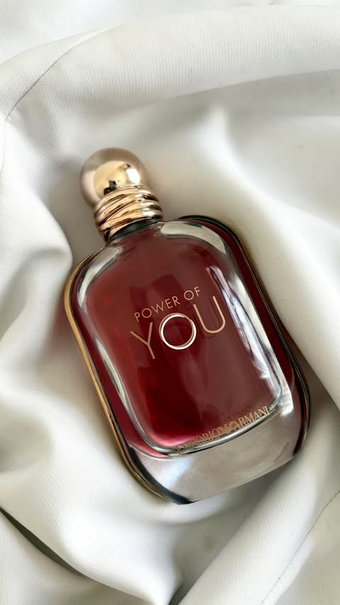 Instagram post by @mrskhesi for Giorgio Armani. Caption reads: If summer had a scent @emporioarmani Power of You....