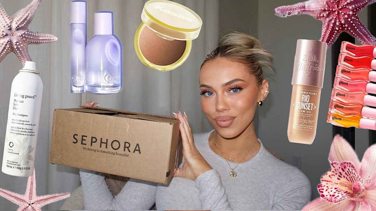 YouTube post by @LauraKing for Living Proof. Caption reads: [...] ‪@SummerFridaysofficial‬ ‪@Glossier‬....