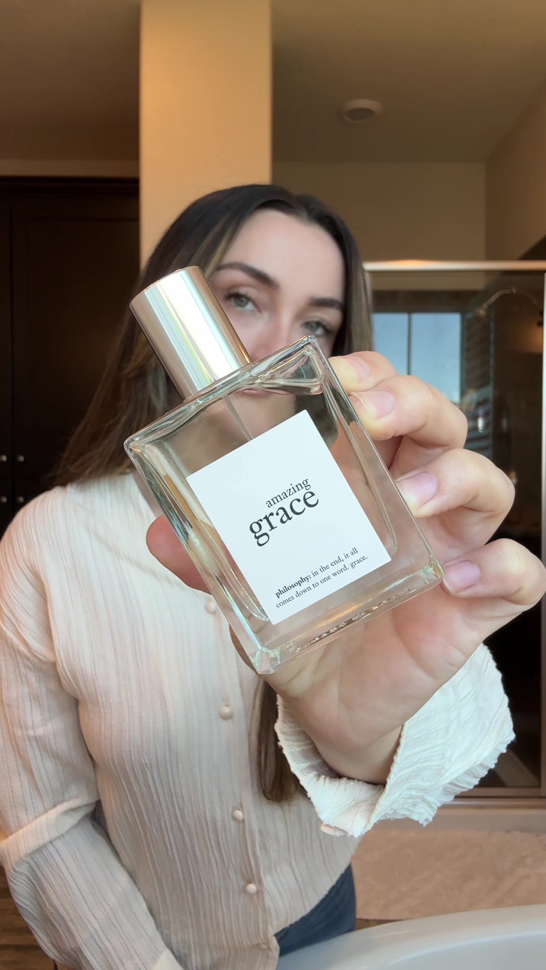 TikTok post by @jazzyyxo_ for philosophy. Caption reads: [...] scent you’ll want to try 💗 @philosophy....