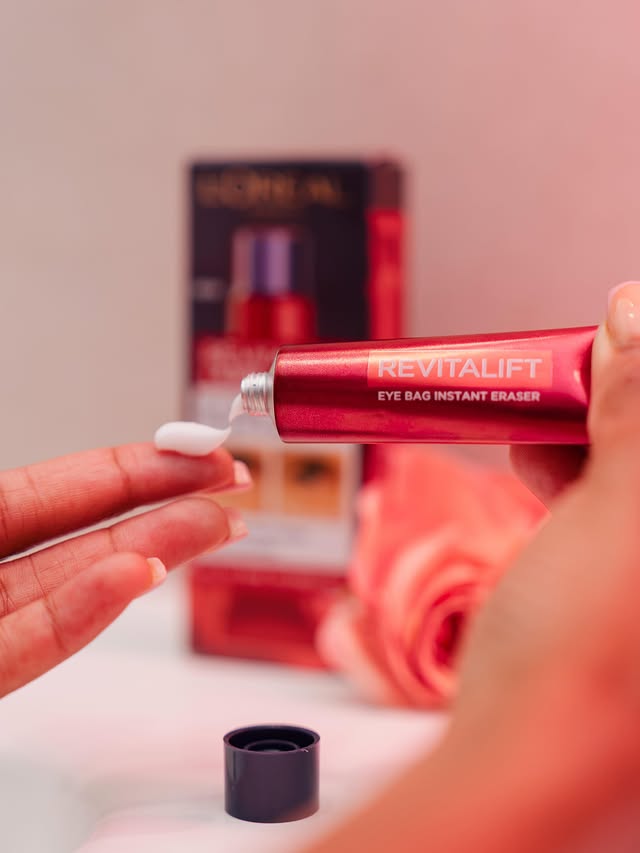 Instagram post by @lunathimampofu for L'Oréal Paris. Caption reads: This is my skin’s new non-negotiable. Revitalift....