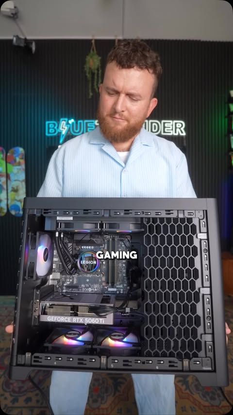 Instagram post by @blue_thundergaming for Xbox. Caption reads: [...] #gamepasspasspartner @lenovolegion @xbox....