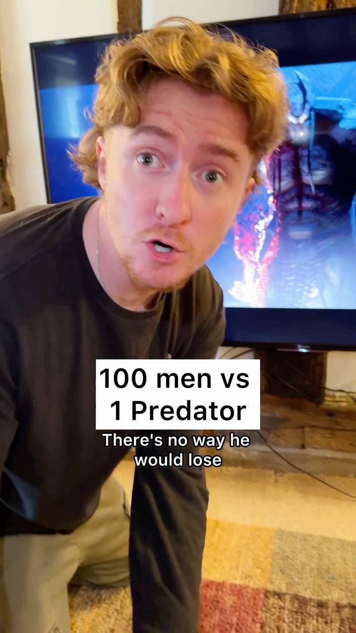 Instagram post by @itsnickandcam for 20th Century Studios. Caption reads: AD| SAVE this INFORMATION! 😂 GO WATCH - Predator:....