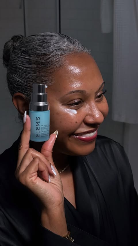 Instagram post by @thetennillelife_ for ELEMIS. Caption reads: #ELEMISPartner Cheers to embracing every smile....
