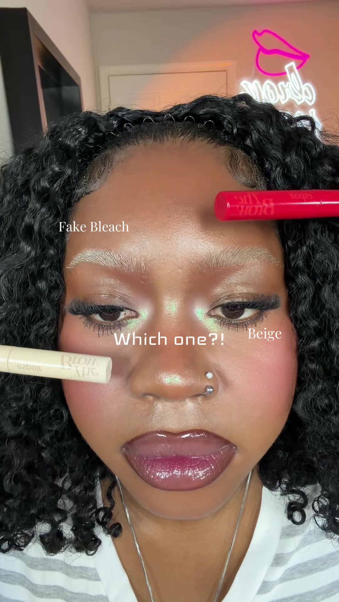 TikTok post by @izefeno for Espoir USA. Caption reads: Which one baddies? @espoir USA the fake bleach or....