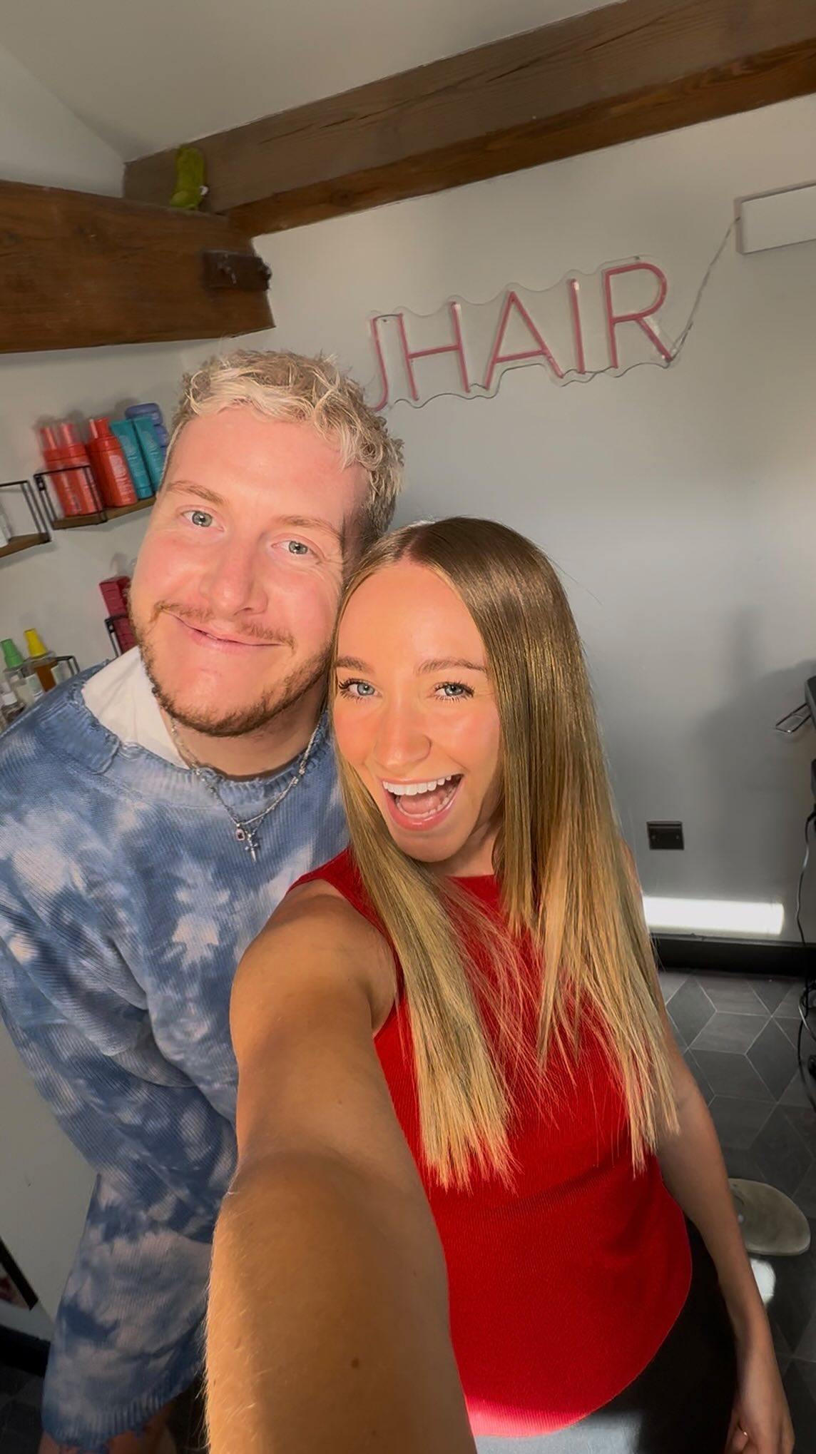 Instagram post by @chloeswiftstylist for Wella Professionals. Caption reads: Ready for your glass hair era? 🤩✨ ad 

@wellahair....